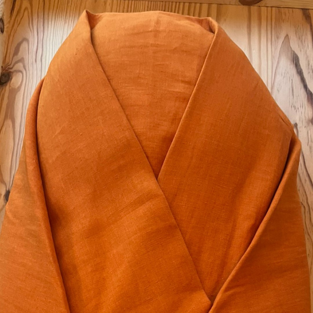 Wade, afscheidsdoek, wikkeldoek, uitvaartdoek, hennep, oranje, wikkelen, lijkwade kopen, 